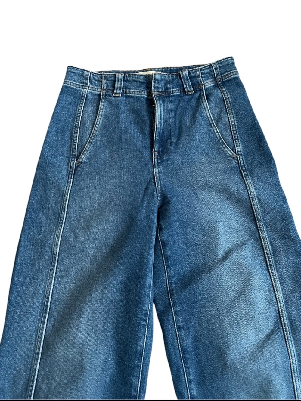 Madewell High Waist Tapered Denim 26 Vintage Wash Side Panel Jeans NWT - Picture 4 of 13